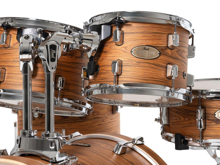 Pearl Decade Maple Artisan Drum Set - Professional 6 - Ply Maple Shells in Satin Caramel Veil Finish (DMPA905C) - Ev - Entz Music