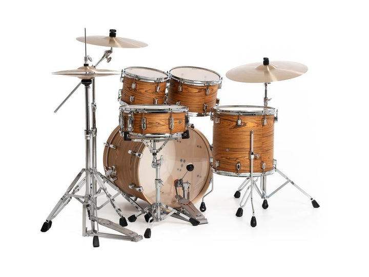 Pearl Decade Maple Artisan Drum Set - Professional 6 - Ply Maple Shells in Satin Caramel Veil Finish (DMPA905C) - Ev - Entz Music