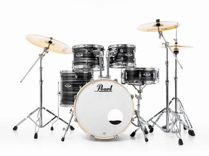 Pearl Export 5 piece Drum Set with HWP - 834 and SBR Cymbal Pack - Graphite Silver Twist - Ev - Entz Music