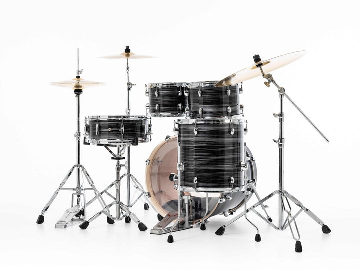 Pearl Export 5 piece Drum Set with HWP - 834 and SBR Cymbal Pack - Graphite Silver Twist - Ev - Entz Music
