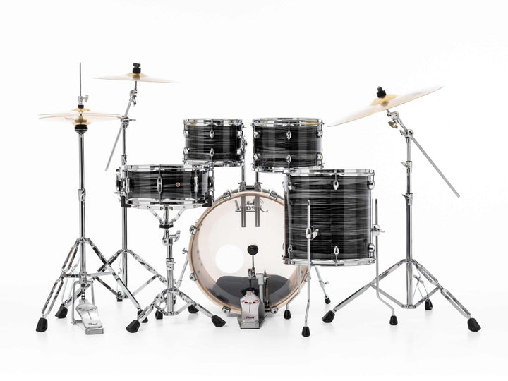 Pearl Export 5 piece Drum Set with HWP - 834 and SBR Cymbal Pack - Graphite Silver Twist - Ev - Entz Music