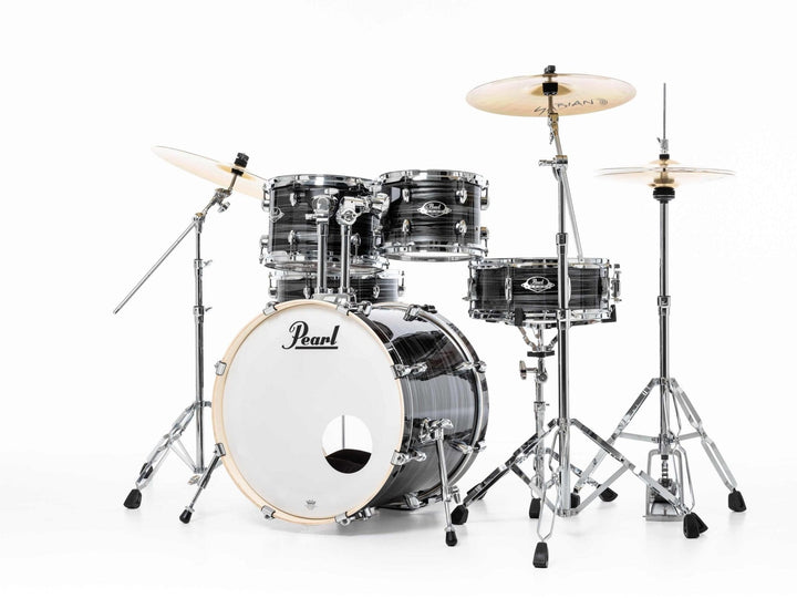 Pearl Export 5 piece Drum Set with HWP - 834 and SBR Cymbal Pack - Graphite Silver Twist - Ev - Entz Music