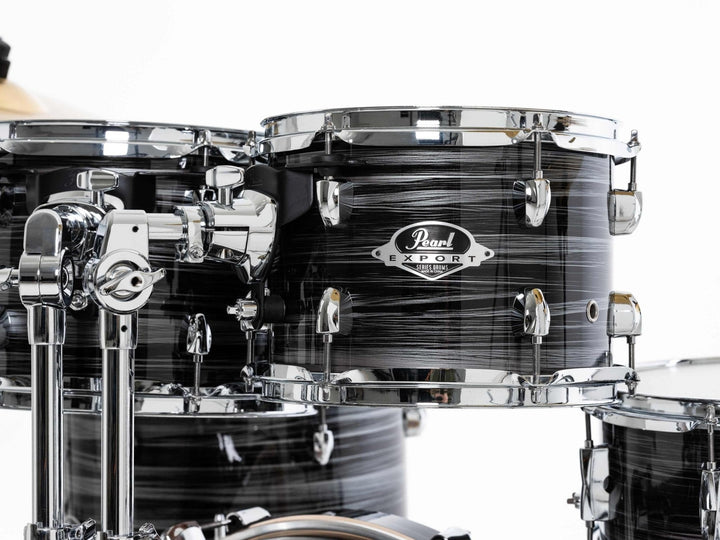 Pearl Export 5 piece Drum Set with HWP - 834 and SBR Cymbal Pack - Graphite Silver Twist - Ev - Entz Music