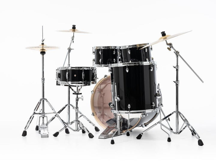 Pearl Export American Fusion (10",12",16",22") in Jet Black w FREE 8" Tom - Ev - Entz Music