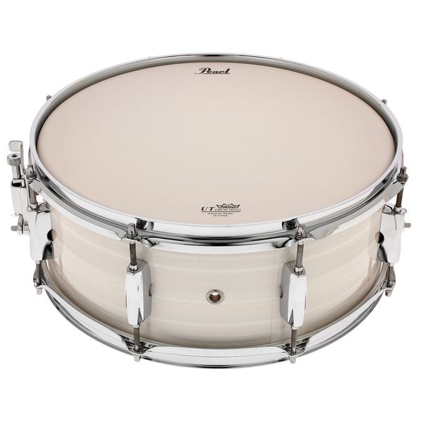 Pearl Export Series 14"x5.5" Snare Drum - Slipstream White Finish, 6 - Ply Poplar/Mahogany Shell (EXX1455S/C777) - Ev - Entz Music