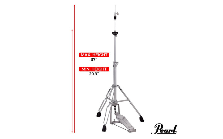 Pearl H830 Hi - Hat Stand – Sturdy and Lightweight Longboard Design for Drummers - BS - Ev - Entz Music