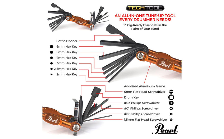 Pearl PTT13 TechTool - Drummers Multi Tool - Ev - Entz Music