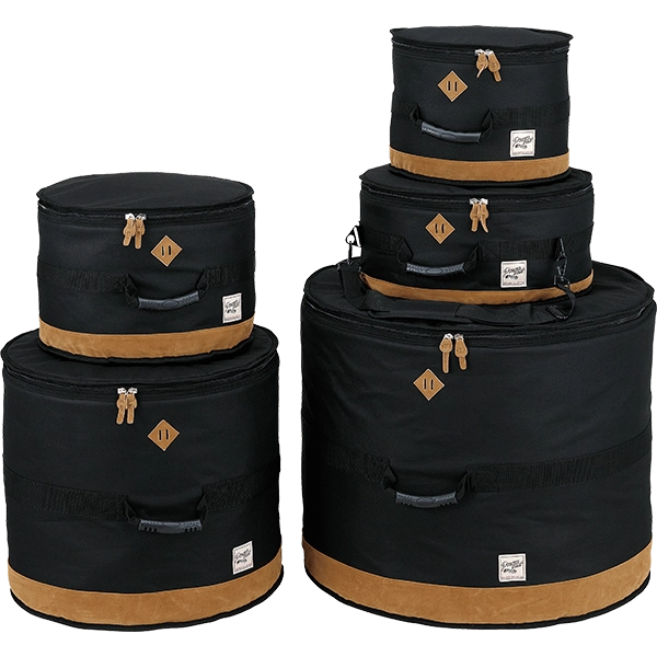 TAMA POWERPAD Designer Drum Bag Set – Protective Cases for 22"x18" BD, 10"x8" & 12"x9" TTs, 16"x16" FT, 14"x6.5" SD – Multiple Colors