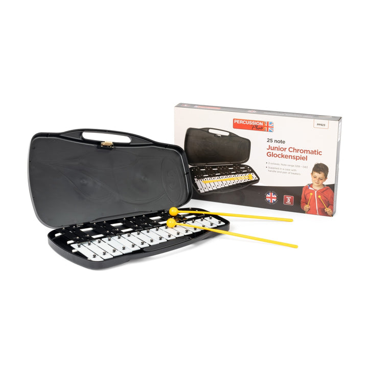 Percussion Plus 25 note chromatic junior glockenspiel - Black - Ev - Entz Music