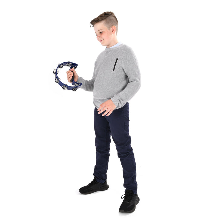 Percussion Plus Half Moon Tambourine - Double Row Jingles in Various Colours (PP486) - Ev - Entz Music