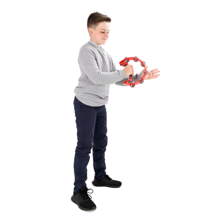 Percussion Plus Half Moon Tambourine - Double Row Jingles in Various Colours (PP486) - Ev - Entz Music