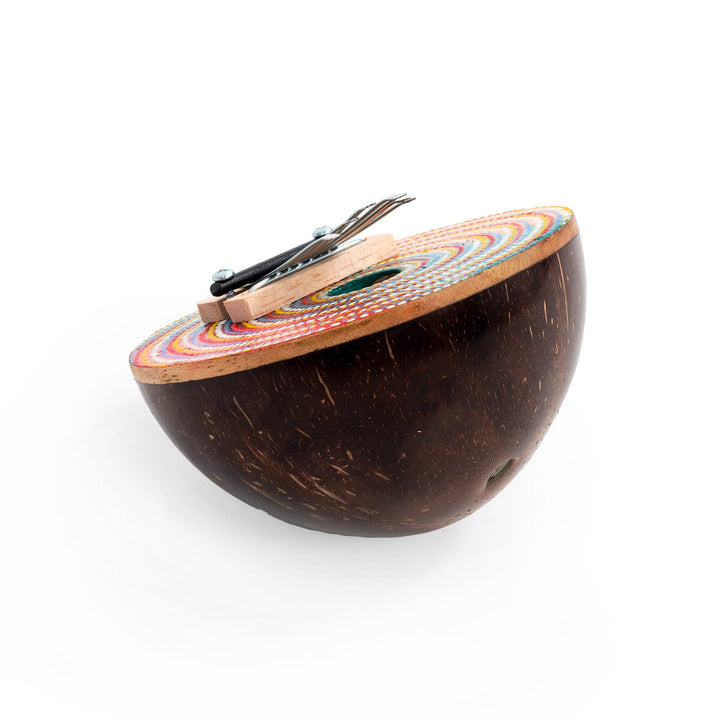Percussion Plus Honestly Made Coconut Painted Thumb Piano - Sustainable Handcrafted Kalimba (PP3439) - Ev - Entz Music