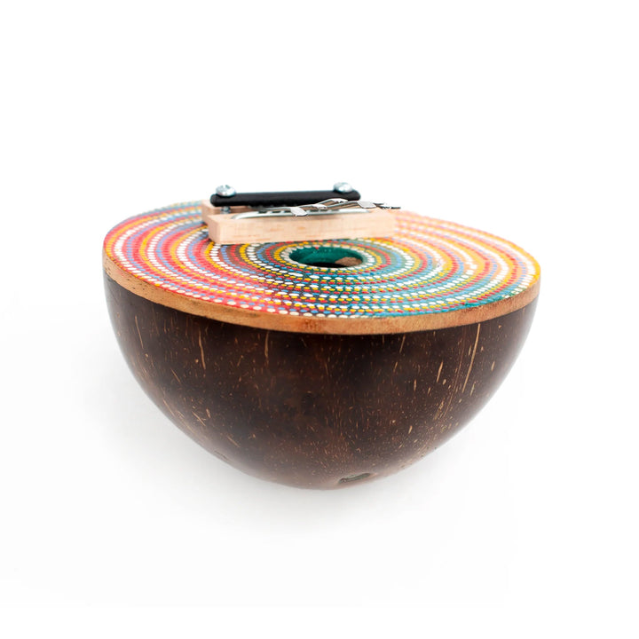 Percussion Plus Honestly Made Coconut Painted Thumb Piano - Sustainable Handcrafted Kalimba (PP3439) - Ev - Entz Music