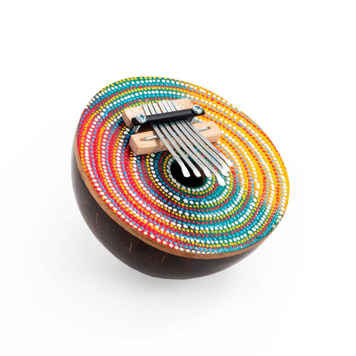 Percussion Plus Honestly Made Coconut Painted Thumb Piano - Sustainable Handcrafted Kalimba (PP3439) - Ev - Entz Music