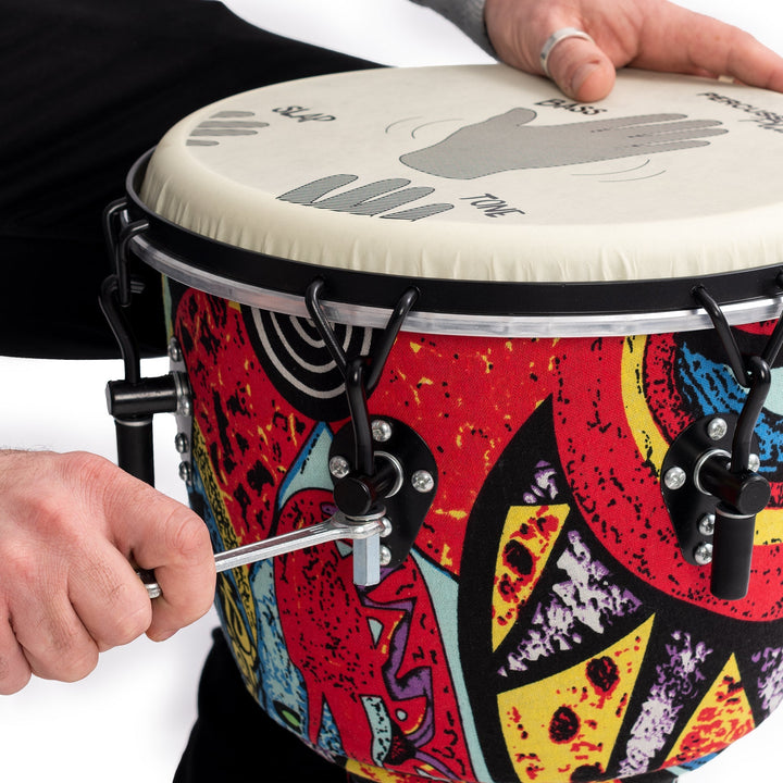 Percussion Plus Slap Djembe mechanically tuned - 8 inch - Ev - Entz Music