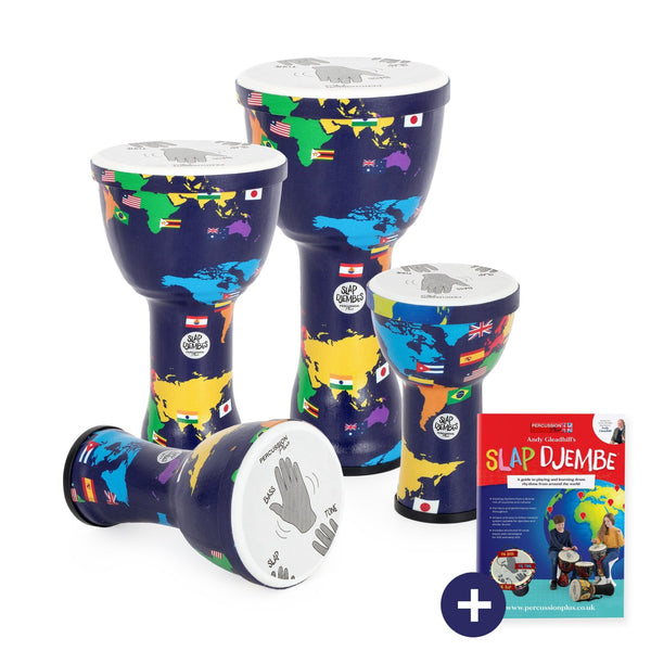 Percussion Plus World Slap Djembe mixed 4 pack - pre - tuned - Ev - Entz Music