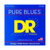 DR Strings Pure Blues Electric Guitar Strings – Medium to Heavy (10–52), Pure Nickel Round Core – PHR1052