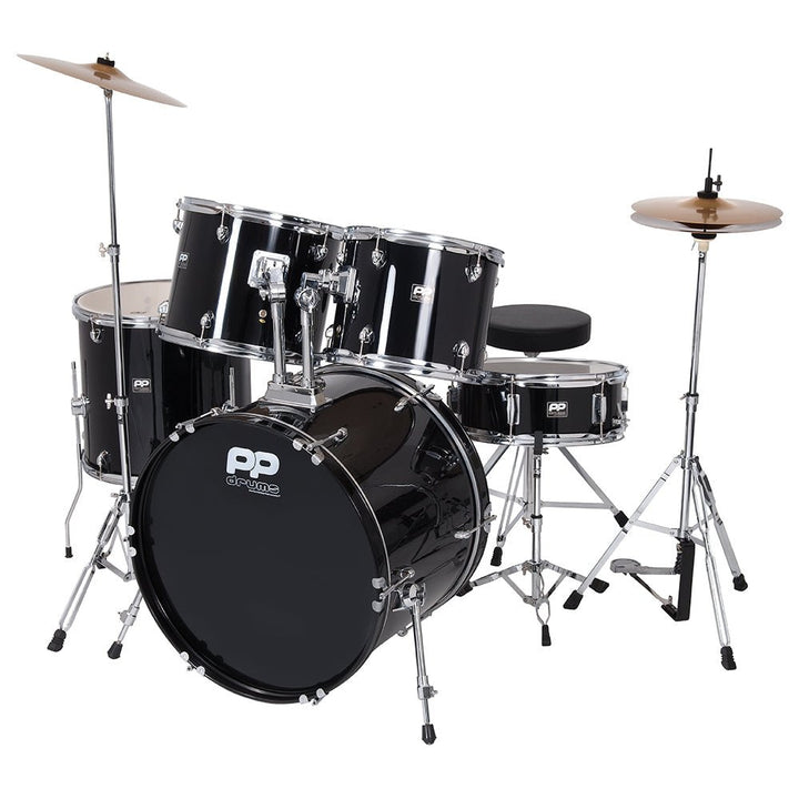 PP Drums Full Size 5 Piece Drum Kit - Ev - Entz Music
