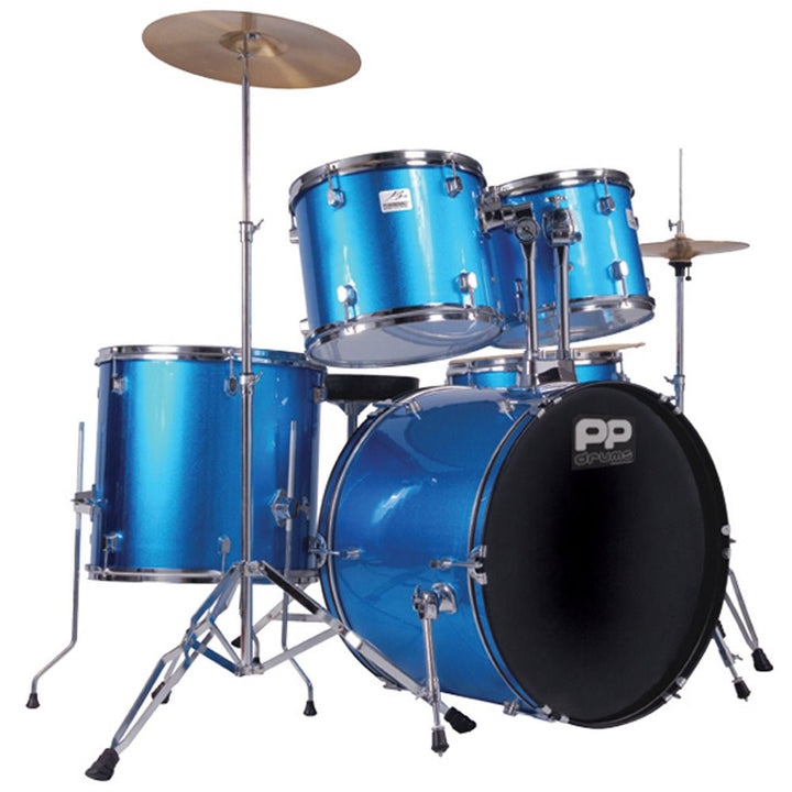 PP Drums Full Size 5 Piece Drum Kit - Ev - Entz Music