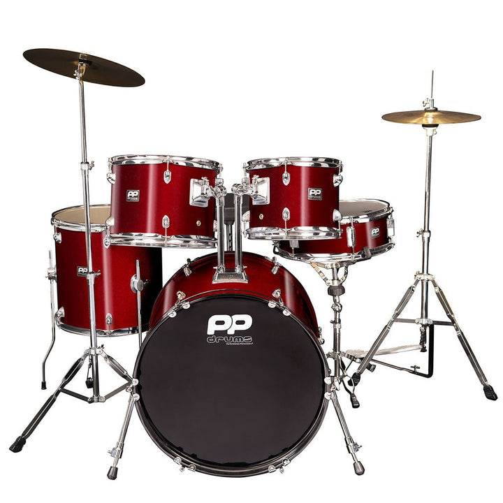 PP Drums Full Size 5 Piece Drum Kit - Ev - Entz Music