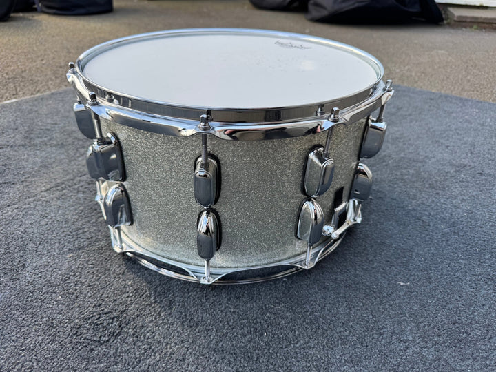 Pre - Owned Custom Premier Drum Kit – Silver Sparkle Finish, With Cymbal & Tom Stands + Bags - Ev - Entz Music