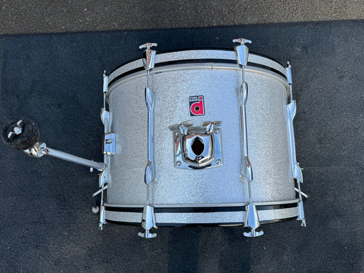 Pre - Owned Custom Premier Drum Kit – Silver Sparkle Finish, With Cymbal & Tom Stands + Bags - Ev - Entz Music