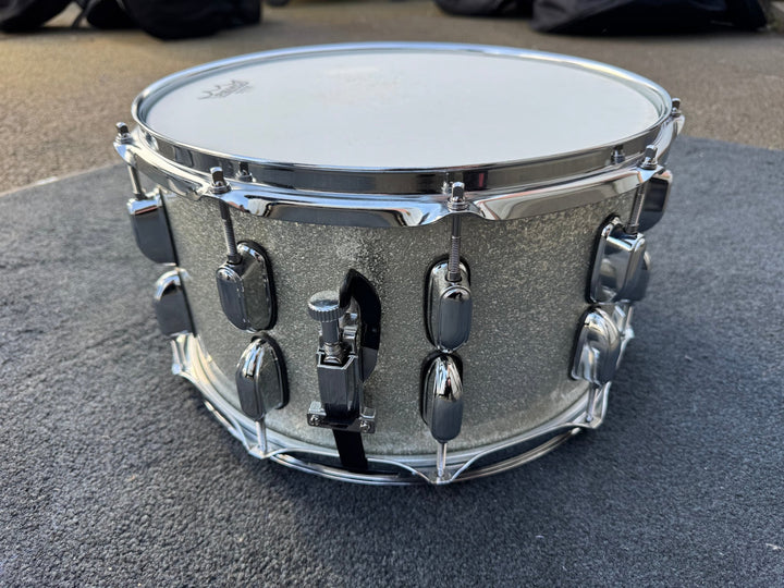 Pre - Owned Custom Premier Drum Kit – Silver Sparkle Finish, With Cymbal & Tom Stands + Bags - Ev - Entz Music