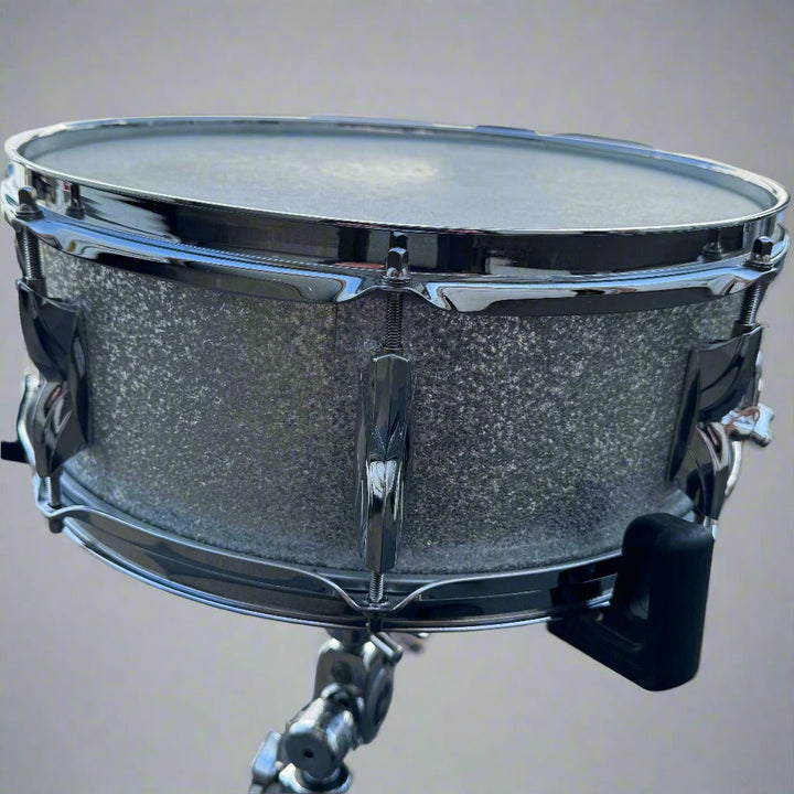 Pre - Owned Custom Premier Drum Kit – Silver Sparkle Finish, With Cymbal & Tom Stands + Bags - Ev - Entz Music