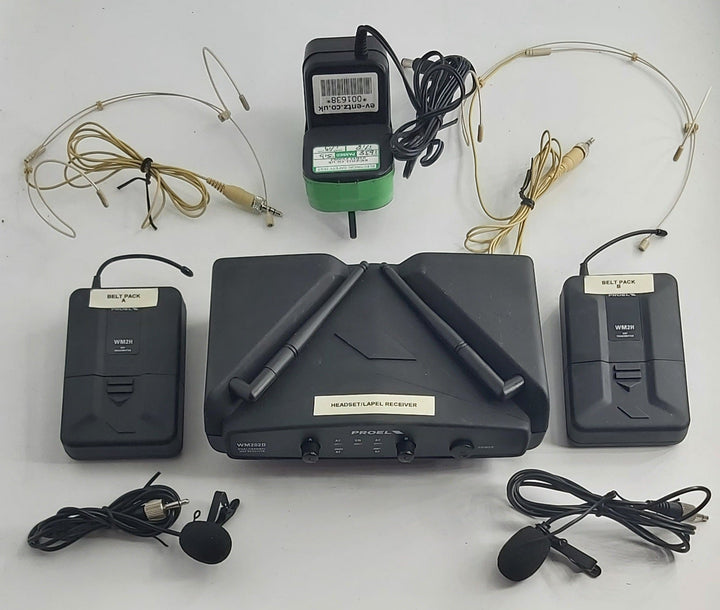 Pre - Owned Ex - Hire PROEL WM202D Wireless Dual Channel Receiver - Ev - Entz Music