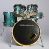 Pre - Owned Premier Genista Drum Kit in Green Sparkle – Rare Chinese Prototype Maple Shell Pack with Matching Snare - Ev - Entz Music