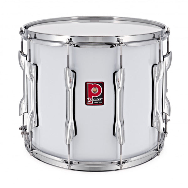Premier Marching Parade 14" x 12" Snare Drum – White with 6 - Ply Poplar Shell and Chrome Hardware - Ev - Entz Music