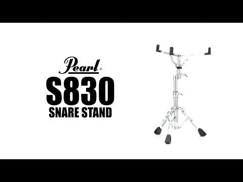 Pearl S830 Snare Stand with double-braced Trident-style tripod and Uni-Lock gearless tilter.