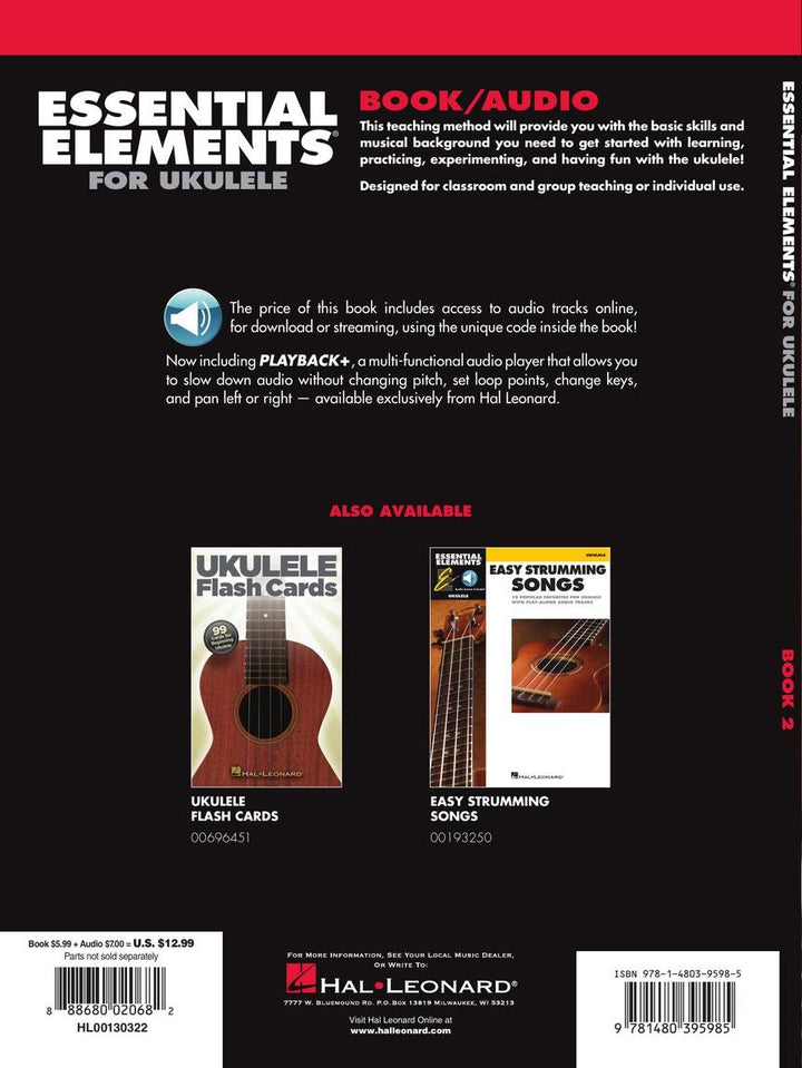 Product Title: Essential Elements Ukulele Method – Book 2 with Online Audio - Ev - Entz Music