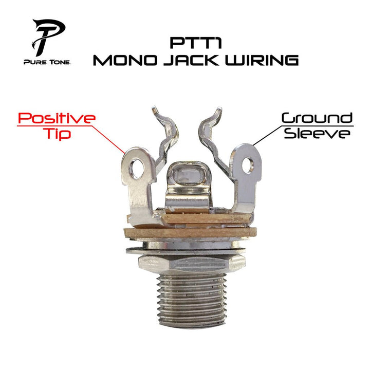 Pure Tone Mono Multi - Contact 1/4″ Output Jack - Nickel (PTT1) - High - Quality, Noise - Free Connection - Ev - Entz Music