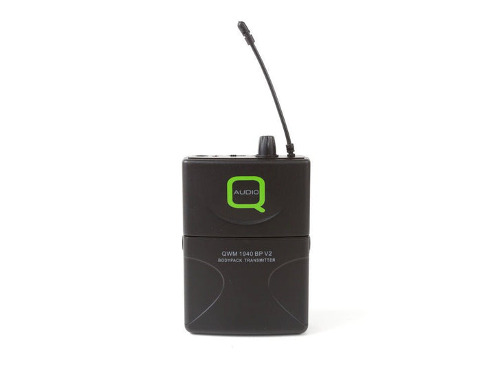 Q - Audio QWM 1940 BP KIT V2 UHF Bodypack Transmitter with Lavalier Mic, Headset & Cable - 863 - 865 MHz - Ev - Entz Music