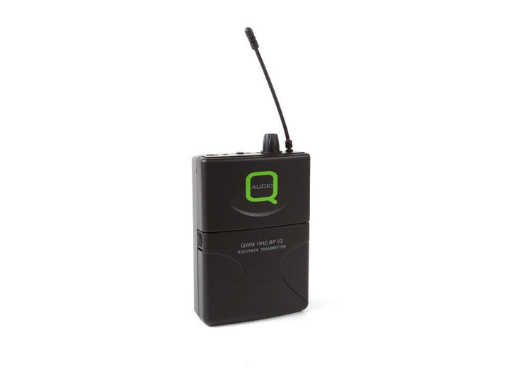 Q - Audio QWM 1940 BP KIT V2 UHF Bodypack Transmitter with Lavalier Mic, Headset & Cable - 863 - 865 MHz - Ev - Entz Music