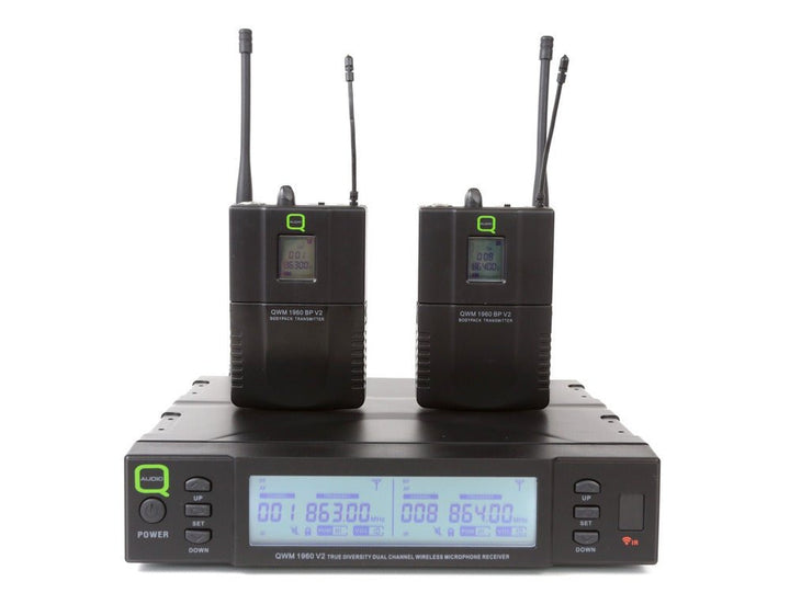 Q - Audio QWM 1960 TB V2 UHF Bodypack Transmitter (SJ Connection) - 863 - 865 MHz & 606 - 614 MHz - Ev - Entz Music