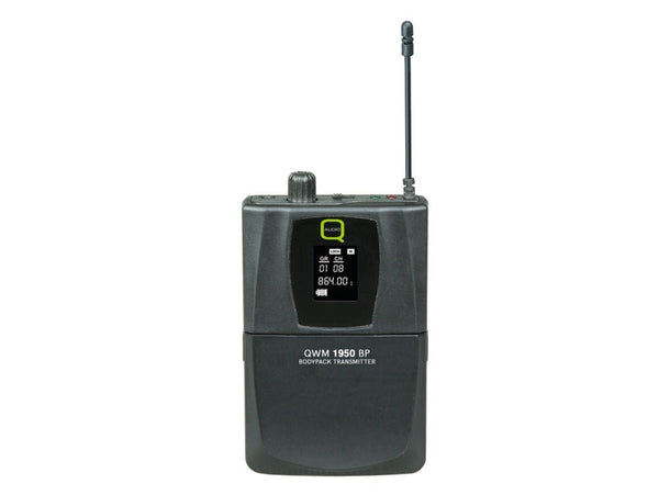 Q - Audio UHF Bodypack Transmitter for QWM 1950 Microphone System - 606 - 614 MHz & 863 - 865 MHz - Ev - Entz Music