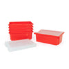 Percussion Plus Monarch 5x 20L extra strong storage box and lid set - Red - image 1