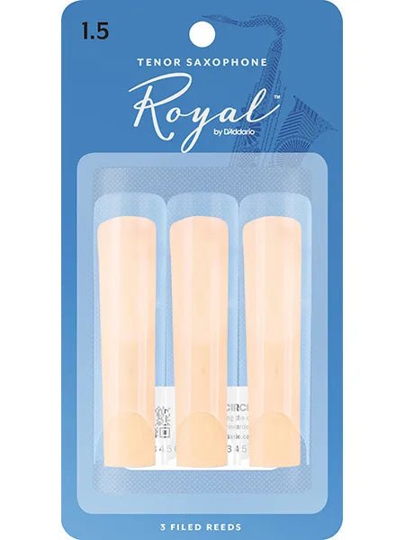 Rico Royal Tenor Sax Reeds Strength 1.5 3 pack - Ev - Entz Music