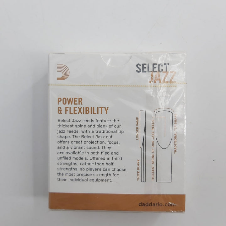 Rico Select Jazz Soprano Sax Reeds Unfiled Strength 3 Strength Medium 10 Pack - Ev - Entz Music