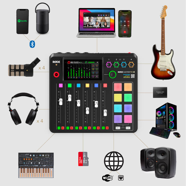 RØDECaster Pro II - Integrated Audio Production Studio - Ev - Entz Music