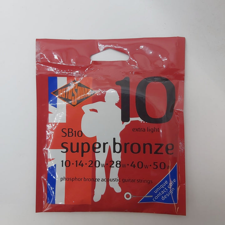 Rotosound SB10 Super Bronze Extra Light Acoustic Guitar Strings – 10–50 Gauge - Ev - Entz Music