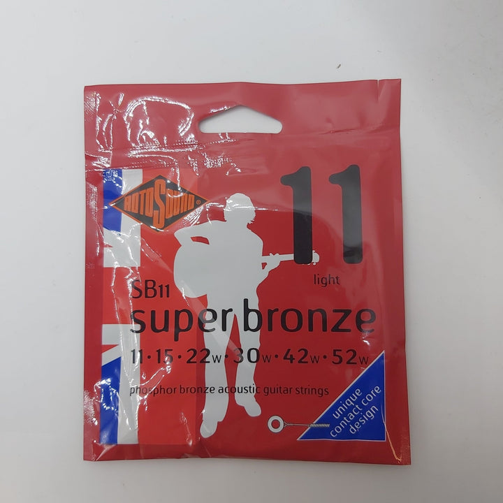 Rotosound SB11 Super Bronze Light Acoustic Guitar Strings – 11–52 Gauge - Ev - Entz Music