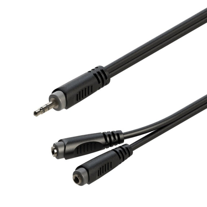 Roxtone 3.5mm stereo plug to 2 x 3.5mm stereo sockets splitter - Ev - Entz Music