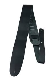 Roksak 2.5" Black suede/Black Leather Reversable Guitar Strap