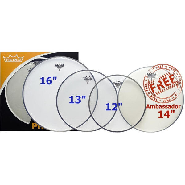 Remo Emperor Clear Propack Rock sizes
