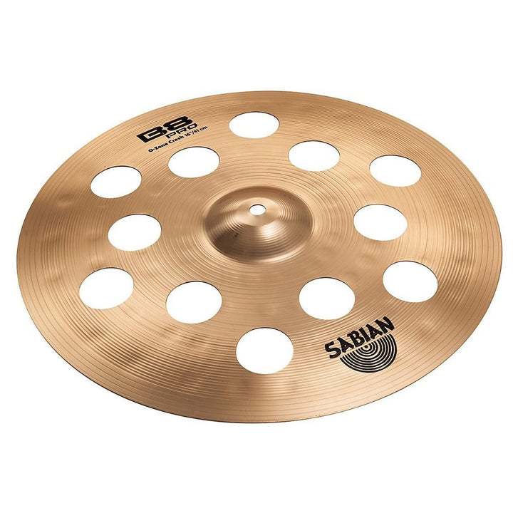 Sabian 16" B8 Pro O - Zone Crash Cymbal "“ Aggressive, Raw Tone with Enhanced Response - Ev - Entz Music