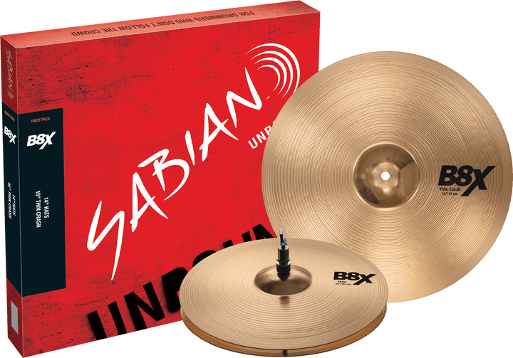 SABIAN B8X First Pack w/14" Hats, 16" Crash - Ev - Entz Music