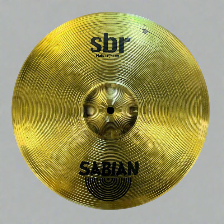 Sabian SBR Cymbal Set "“ 14" Hi - Hats, 16" Crash, 20" Ride "“ Pre - Owned Brass Cymbals - Ev - Entz Music